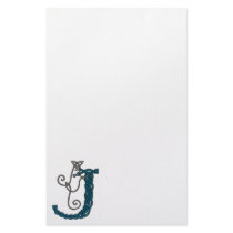 Celtic Letter J stationery