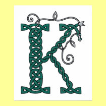 Celtic Letter K print