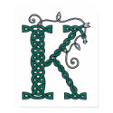 Celtic Letter K print