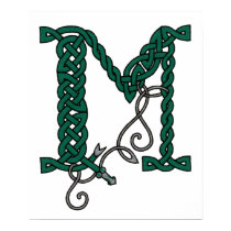 Celtic Letter M print