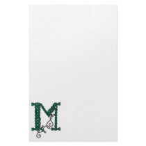 Celtic Letter M stationery