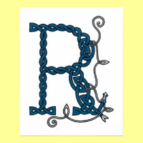 Celtic Letter R print