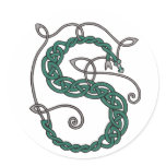 Celtic Letter S Stickers
