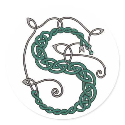 Celtic Letter S Stickers by haidabeaver