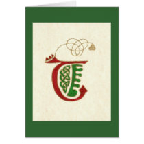 CELTIC LETTER T cards