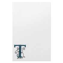 Celtic Letter T stationery