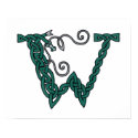 Celtic Letter W print by haidabeaver Celtic Letter W print