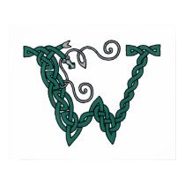 Celtic Letter W print