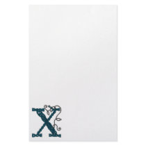 Celtic Letter X stationery