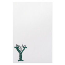 Celtic Letter Y stationery