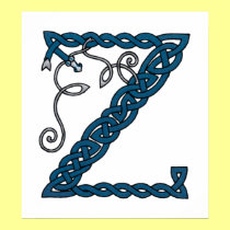 Celtic Letter Z print