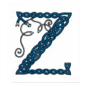 Celtic Letter Z print