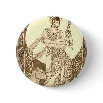 Celtic Lioness Pinback Buttons
