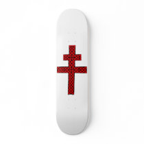 Celtic Lorraine Cross skateboard