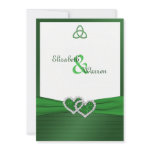 Celtic Love Knot in Emerald Green Invitation