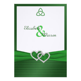 Celtic Love Knot in Emerald Green Invitation