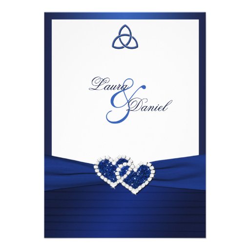 Celtic Love Knot in Sapphire Blue Invitation
