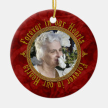 Celtic Love Knot Red Memorial Photo Christmas Christmas Ornaments