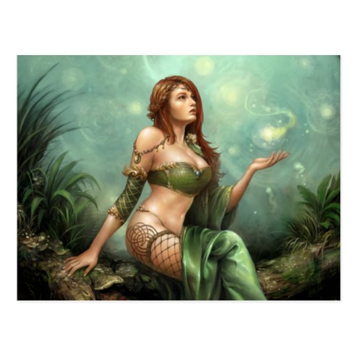 Celtic Maiden, Postcard