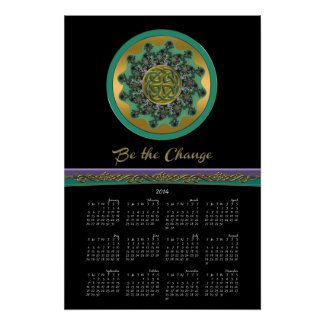 Celtic Mandala Become the Change 2014 Calendar