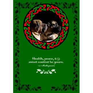 Celtic Mastiff Holiday Card card