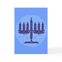 Celtic Menorah Cards cards