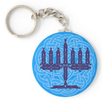Celtic Menorah Keychain keychains