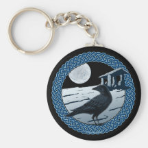 Celtic Moon, Raven and Dolman Keychains