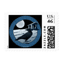 Celtic Moon, Raven and Dolman Postage