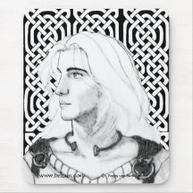 Celtic mousepad, Finn mac Cool design