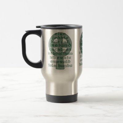Celtic mugs Names of Ireland Celtic Cross design