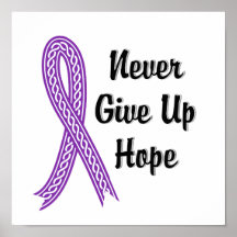 Celtic Never Give Up Hope Crohn's Disease Poster
