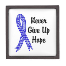 Celtic Never Give Up Hope Huntington's Disease Premium Jewelry Box