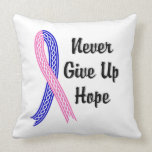 Celtic Never Give Up Hope Male Breast Cancer Throw Pillow
