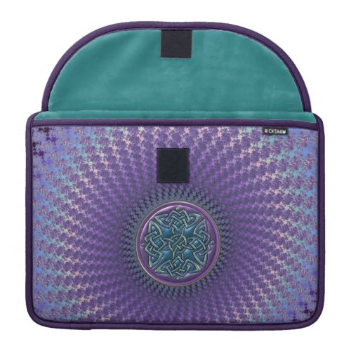 Celtic Pastel Fractal Swirl Macbook Sleeve rickshaw_flapsleeve