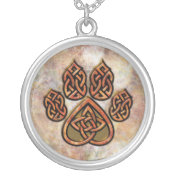 Celtic Paw Red Necklace