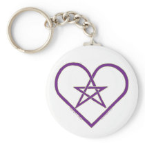 Celtic Pentacle Heart Design Keychains keychains