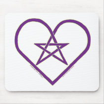 Celtic Pentacle Heart Design mouspads mousepads by Beltain Celtic Pentacle Heart Design mouspads mousepads