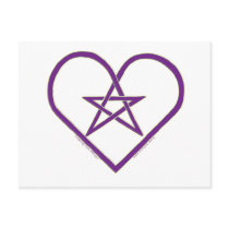 Celtic Pentacle Heart Design Postcards postcards