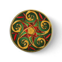 Celtic Pentacle Spiral Pinback Button