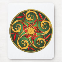 Celtic Pentacle Spiral mousepads by foxvox Celtic Pentacle Spiral mousepads