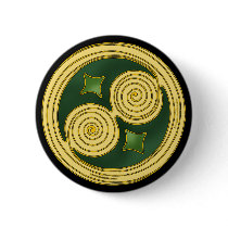 Keltische Stift-und Knopf-Doppelt-Spirale im Grün buttons by Beltain Keltische Stift-und Knopf-Doppelt-Spirale im Grün buttons