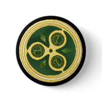 Keltischer Stift-und Knopf-Grün-Spiralen-Scheiben- buttons