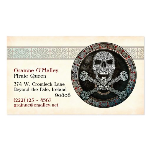 Celtic Pirate Business Cards