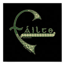 Celtic Print, Failte Welcome Design