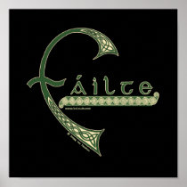 Celtic Print, Failte Welcome Design