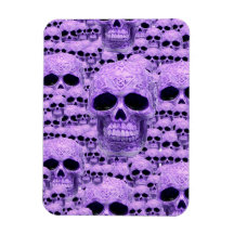 Celtic purple skull collage magnet