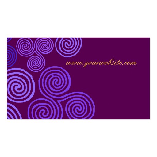 Celtic Purple Swirl Business Card (back side)