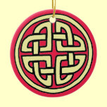 Celtic Quaternary Knot Red Ornament ornaments