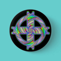 Celtic Rainbow Spiral Button buttons